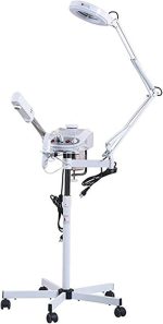 Funnylife 3 in 1 Aromatherapy Facial Steamer, 5X Magnifying LED Lamp, High Frequency Machine,Salon Spa Beauty Equipment